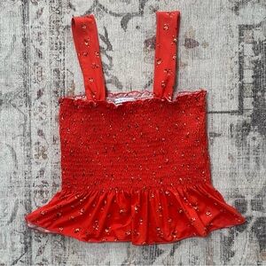 Urban outfitters - red tank crop top, buttery material.